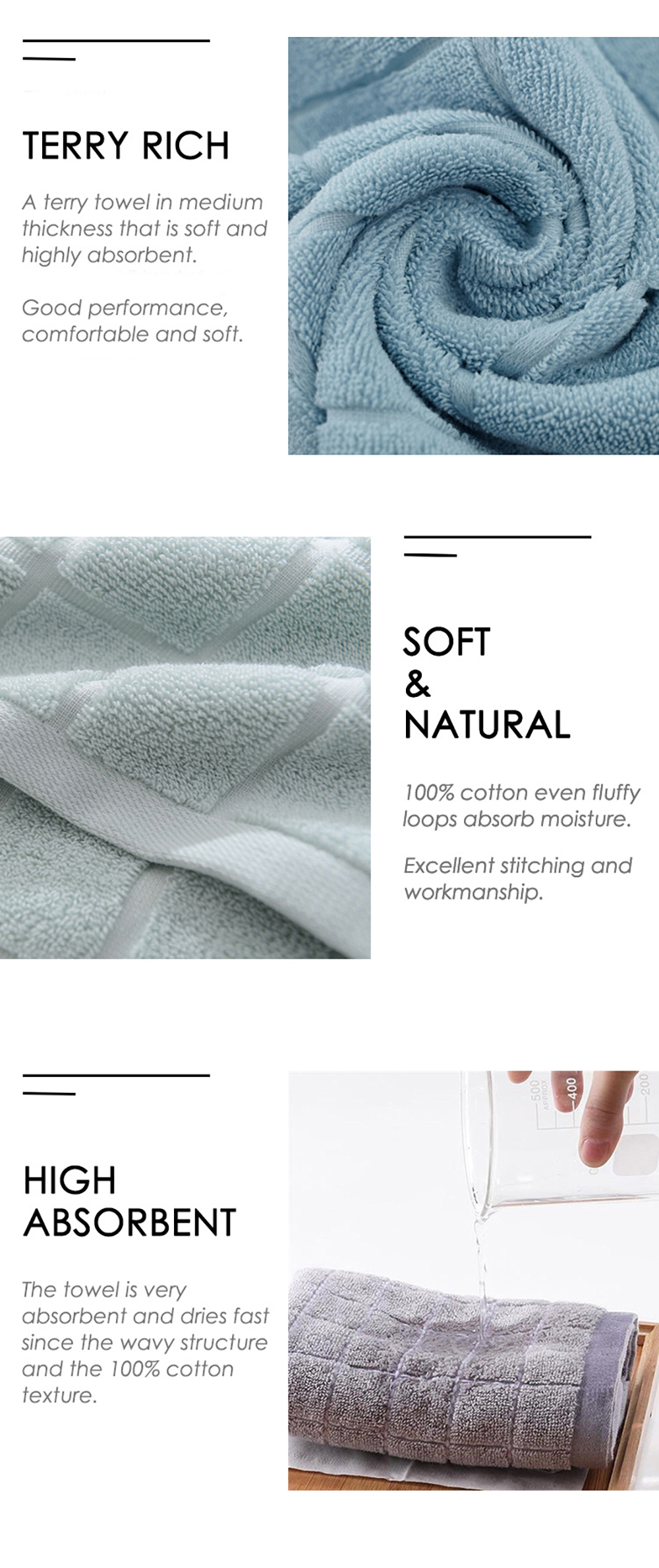 Pure Cotton Bath Towel-3